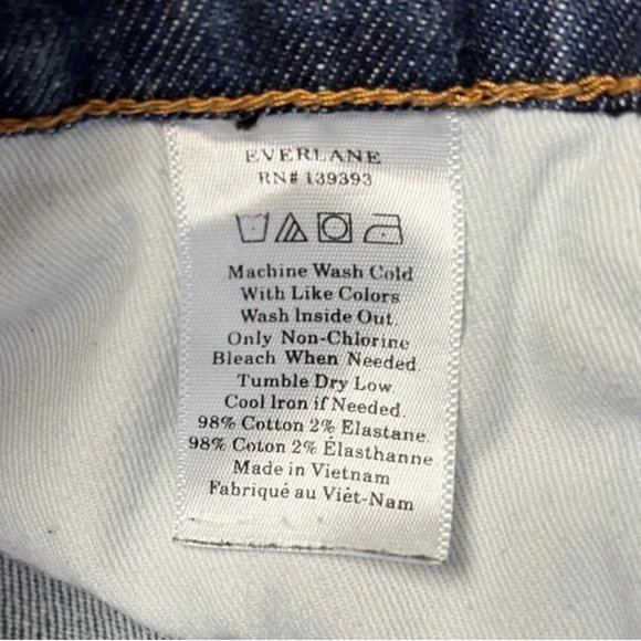 EVERLANE Medium Wash Mid Rise Straight Slim Leg Jeans 29 - Picture 5 of 10